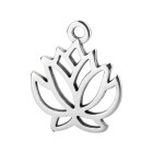 Zamak Pendant Lotus flower silver antique 19mm 999° silver plated