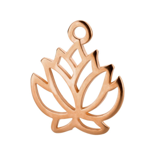 Zamak hanger lotusbloem roségoud 19mm roséverguld