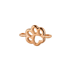 Zamak-Anhänger/Zwischenteil Pfote rosegold 11mm...