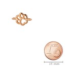 Zamac pendant/connector Paw rose gold 11mm 24K rose gold plated