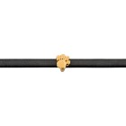 Zamak sliding bead Paw Print gold ID 5x2mm 24K gold plated