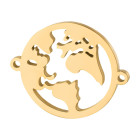 Connecteur en acier inoxydable Monde 27x22mm or