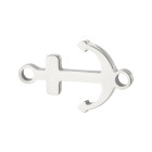 Conector de acero inoxidable Ancla 24x13mm de plata