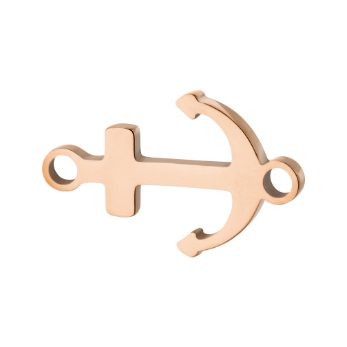 Roestvrijstalen connector Anker 24x13mm Roségoud