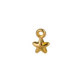 Mini-Colgante de Zamak Estrella de oro 5mm 24K chapado en oro