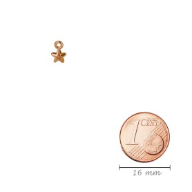 Mini-Colgante de Zamak Estrella de oro rosa 5mm 24K...