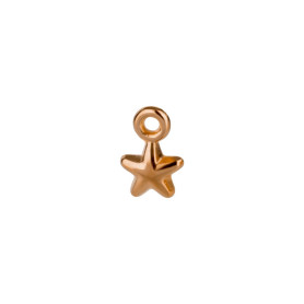 Mini Pendentif Étoile or rose 5mm plaqué or rose