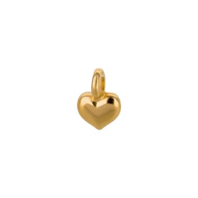 Mini-Colgante de Zamak Corazón de oro 5mm 24K chapado en oro