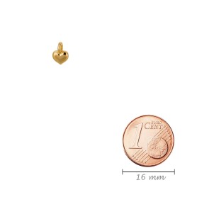 Mini-Pendant Heart gold 5mm 24K gold plated