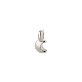 Mini-Pendant Moon silver antique 5mm 999° silver plated
