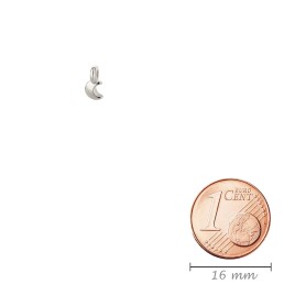 Mini-Pendentif en zamak Lune argent antique 5mm 999° plaqué argent