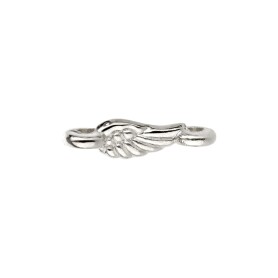 Mini-connector Angel wings antique silver 8x2mm 999°...