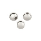 Metal bead Round silver antique 5mm (Ø1.4mm) 999° silver plated