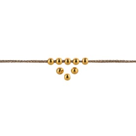 Perlina di metallo Rotonda in oro 3mm (Ø1,2mm)...