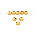 Metalen kraal rond goud 6mm (Ø1,5mm) 24K verguld