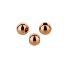 Perlina di metallo Rotonda in oro rosa 4mm (Ø1,3mm) placcato oro rosa 24K