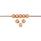 Metal bead Round rose gold 5mm (Ø1.4mm) 24K rose gold plated