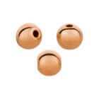Metal bead Round rose gold 6mm (Ø1.5mm) 24K rose gold plated