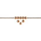 Metal bead Round rose gold 4mm (Ø1.5mm) 24K rose gold plated