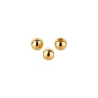 Metal bead Round gold 4mm (Ø1.5mm) 24K gold plated