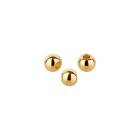 Perle de métal Ronde or 4mm (Ø1,5mm) plaqué or 24K