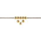 Perle de métal Ronde or 4mm (Ø1,5mm) plaqué or 24K