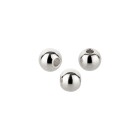 Metal bead Round silver antique 5mm (Ø1.5mm) 999° silver plated