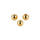 Metal bead Round gold 5mm (Ø1.5mm) 24K gold plated