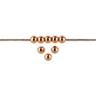 Metal bead Round rose gold 5mm (Ø1.5mm) 24K rose gold plated