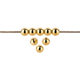 Perlina di metallo Rotonda in oro 6mm (Ø1,5mm)...