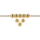 Perlina di metallo Rotonda in oro 6mm (Ø1,5mm) placcato oro 24K