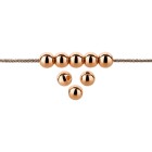 Perle de métal Ronde or rose 6mm (Ø1,5mm) plaqué or rose 24K