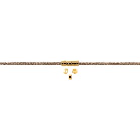 Perlina di metallo Anello in oro 2x0,8mm (Ø1,3mm)...