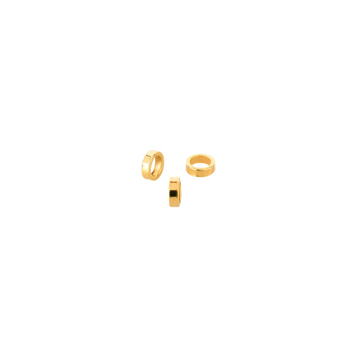 Metal bead Ring gold 2.5x0.8mm (Ø1.6mm) 24K gold plated