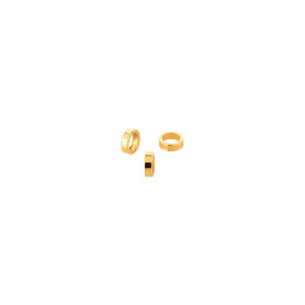 Metallperle Ring gold 2,5x0,8mm (Ø1,6mm) 24K...