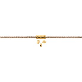 Perlina di metallo Anello in oro 2,5x0,8mm (Ø1,6mm) placcato oro 24K