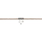 Perlina di metallo Anello in argento antico 3x0,8mm (Ø1,9mm) placcato argento 999°