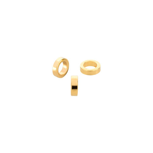 Cuenta de metal Anillo de oro 3x0,8mm (Ø1,9mm) chapado en oro 24K