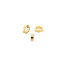 Metallperle Ring gold 3x0,8mm (Ø1,9mm) 24K vergoldet