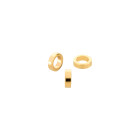 Metal bead Ring gold 3x0.8mm (Ø1.9mm) 24K gold plated