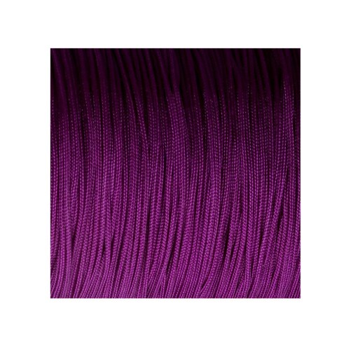 10m Cordón de satén de cinta de Macrame Ø0,8mm Violeta oscuro