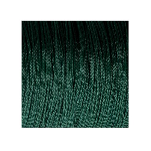 10m Cordón de satén de cinta de Macrame Ø0,8mm Verde oscuro