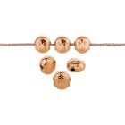 Testa di Buddha di metallo in oro rosa 7x5,2mm (Ø1,2mm) placcato oro rosa 24K