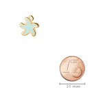 Pendentif Étoile de mer or 12mm plaqué or 24K avec émail en Turquoise clair