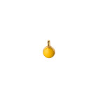 Mini-Pendente Rotonda oro 5mm placcato oro 24K con smalto in Giallo