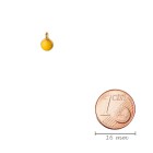 Mini-Pendente Rotonda oro 5mm placcato oro 24K con smalto in Giallo