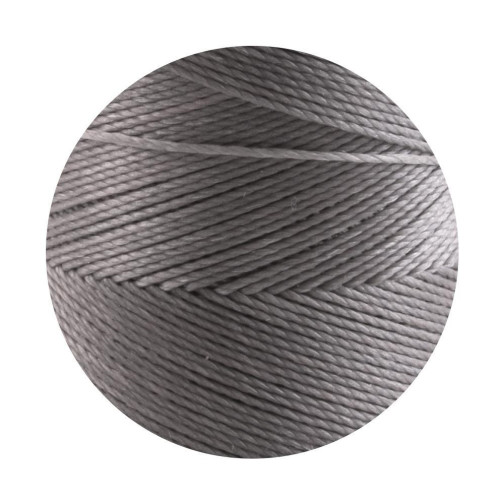 10m Linhasita® gewachstes Polyestergarn Grau Ø0,75mm für Makrameeschmuck