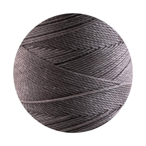 10m cordon polyester ciré Linhasita® Gris brun Ø0,75mm pour bijoux macramé