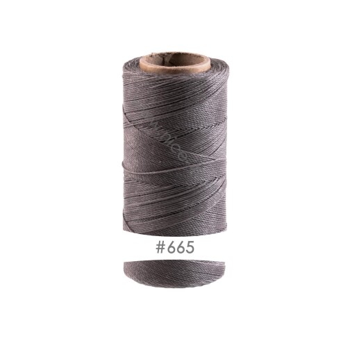 Linhasita® Waxed Polyester Yarn Grey Brown Ø0,75mm 1 Rolle (228m)