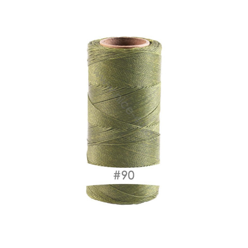 228m Linhasita® gewachstes Polyestergarn Khaki Ø0,75mm für Makrameeschmuck